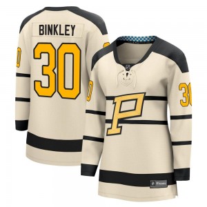 Women's Fanatics Branded Pittsburgh Penguins Les Binkley Cream 2023 Winter Classic Jersey -