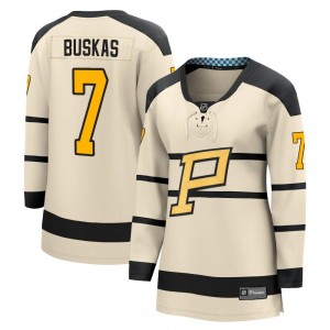Women's Fanatics Branded Pittsburgh Penguins Rod Buskas Cream 2023 Winter Classic Jersey -