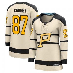 Women's Fanatics Branded Pittsburgh Penguins Sidney Crosby Cream 2023 Winter Classic Jersey -