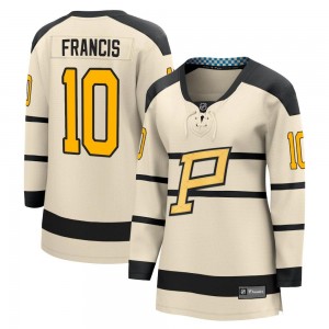 Women's Fanatics Branded Pittsburgh Penguins Ron Francis Cream 2023 Winter Classic Jersey -