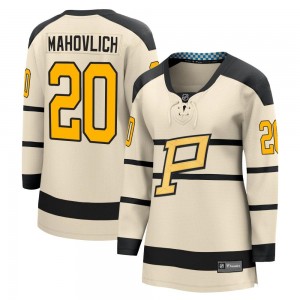Women's Fanatics Branded Pittsburgh Penguins Peter Mahovlich Cream 2023 Winter Classic Jersey -