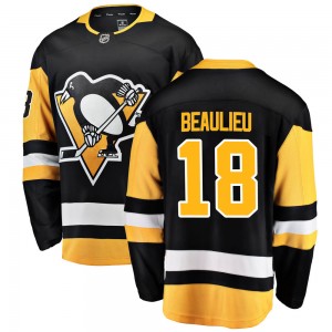 Youth Fanatics Branded Pittsburgh Penguins Nathan Beaulieu Black Home Jersey - Breakaway