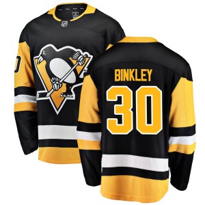 Youth Fanatics Branded Pittsburgh Penguins Les Binkley Black Home Jersey - Breakaway