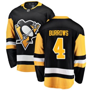 Youth Fanatics Branded Pittsburgh Penguins Dave Burrows Black Home Jersey - Breakaway