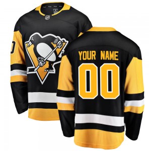 Youth Fanatics Branded Pittsburgh Penguins Custom Black Custom Home Jersey - Breakaway