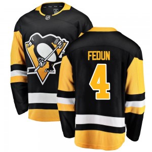 Youth Fanatics Branded Pittsburgh Penguins Taylor Fedun Black Home Jersey - Breakaway