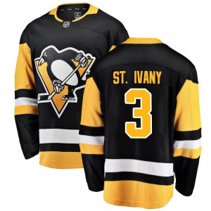 Youth Fanatics Branded Pittsburgh Penguins Jack St. Ivany Black Home Jersey - Breakaway