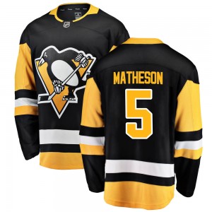 Youth Fanatics Branded Pittsburgh Penguins Mike Matheson Black Home Jersey - Breakaway