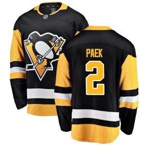 Youth Fanatics Branded Pittsburgh Penguins Jim Paek Black Home Jersey - Breakaway