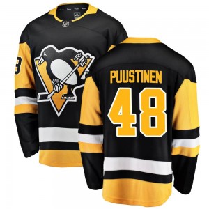 Youth Fanatics Branded Pittsburgh Penguins Valtteri Puustinen Black Home Jersey - Breakaway