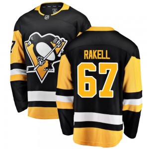 Youth Fanatics Branded Pittsburgh Penguins Rickard Rakell Black Home Jersey - Breakaway