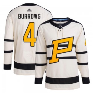 Youth Adidas Pittsburgh Penguins Dave Burrows Cream 2023 Winter Classic Jersey - Authentic
