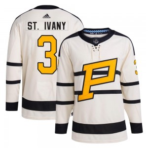 Youth Adidas Pittsburgh Penguins Jack St. Ivany Cream 2023 Winter Classic Jersey - Authentic