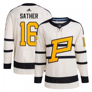 Youth Adidas Pittsburgh Penguins Glen Sather Cream 2023 Winter Classic Jersey - Authentic