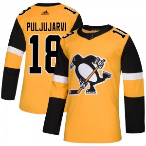 Youth Adidas Pittsburgh Penguins Jesse Puljujarvi Gold Alternate Jersey - Authentic