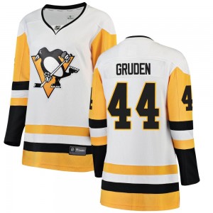 Women's Fanatics Branded Pittsburgh Penguins Jonathan Gruden White Away Jersey - Breakaway