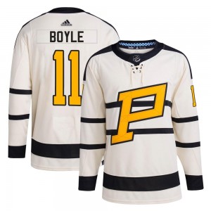 Men's Adidas Pittsburgh Penguins Brian Boyle Cream 2023 Winter Classic Jersey - Authentic