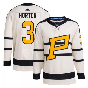 Men's Adidas Pittsburgh Penguins Tim Horton Cream 2023 Winter Classic Jersey - Authentic