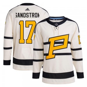 Men's Adidas Pittsburgh Penguins Tomas Sandstrom Cream 2023 Winter Classic Jersey - Authentic