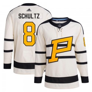 Men's Adidas Pittsburgh Penguins Dave Schultz Cream 2023 Winter Classic Jersey - Authentic