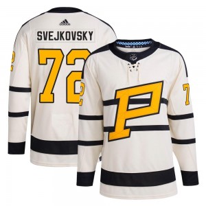 Men's Adidas Pittsburgh Penguins Lukas Svejkovsky Cream 2023 Winter Classic Jersey - Authentic