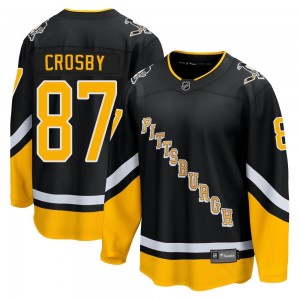 Youth Fanatics Branded Pittsburgh Penguins Sidney Crosby Black 2021/22 Alternate Breakaway Player Jersey - Premier