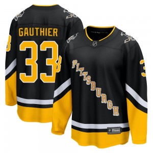 Youth Fanatics Branded Pittsburgh Penguins Taylor Gauthier Black 2021/22 Alternate Breakaway Player Jersey - Premier