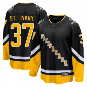 Youth Fanatics Branded Pittsburgh Penguins Jack St. Ivany Black 2021/22 Alternate Breakaway Player Jersey - Premier
