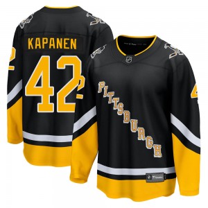 Youth Fanatics Branded Pittsburgh Penguins Kasperi Kapanen Black 2021/22 Alternate Breakaway Player Jersey - Premier