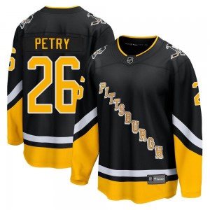 Youth Fanatics Branded Pittsburgh Penguins Jeff Petry Black 2021/22 Alternate Breakaway Player Jersey - Premier