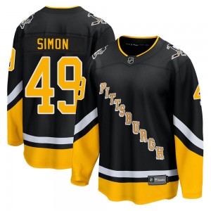 Youth Fanatics Branded Pittsburgh Penguins Dominik Simon Black 2021/22 Alternate Breakaway Player Jersey - Premier