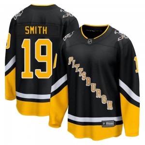 Youth Fanatics Branded Pittsburgh Penguins Reilly Smith Black 2021/22 Alternate Breakaway Player Jersey - Premier