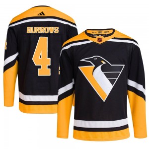 Men's Adidas Pittsburgh Penguins Dave Burrows Black Reverse Retro 2.0 Jersey - Authentic