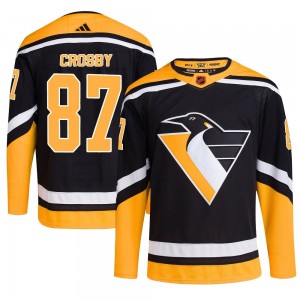 Men's Adidas Pittsburgh Penguins Sidney Crosby Black Reverse Retro 2.0 Jersey - Authentic