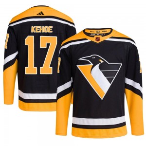 Men's Adidas Pittsburgh Penguins Rick Kehoe Black Reverse Retro 2.0 Jersey - Authentic