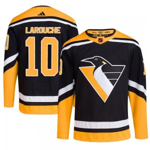 Men's Adidas Pittsburgh Penguins Pierre Larouche Black Reverse Retro 2.0 Jersey - Authentic