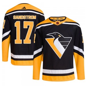 Men's Adidas Pittsburgh Penguins Tomas Sandstrom Black Reverse Retro 2.0 Jersey - Authentic