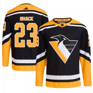 Men's Adidas Pittsburgh Penguins Eddie Shack Black Reverse Retro 2.0 Jersey - Authentic