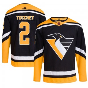 Men's Adidas Pittsburgh Penguins Rick Tocchet Black Reverse Retro 2.0 Jersey - Authentic