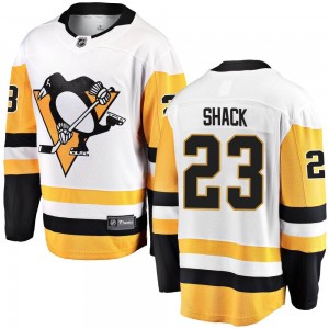 Men's Fanatics Branded Pittsburgh Penguins Eddie Shack White Away Jersey - Breakaway