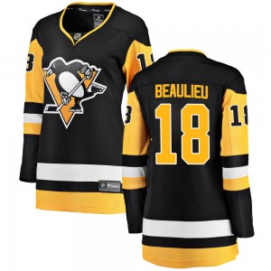 Women's Fanatics Branded Pittsburgh Penguins Nathan Beaulieu Black Home Jersey - Breakaway