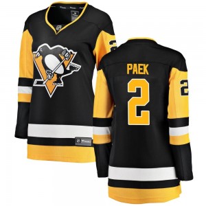 Women's Fanatics Branded Pittsburgh Penguins Jim Paek Black Home Jersey - Breakaway