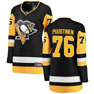 Women's Fanatics Branded Pittsburgh Penguins Valtteri Puustinen Black Home Jersey - Breakaway