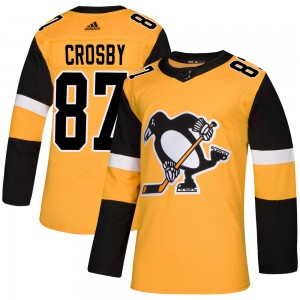Men's Adidas Pittsburgh Penguins Sidney Crosby Gold Alternate Jersey - Authentic