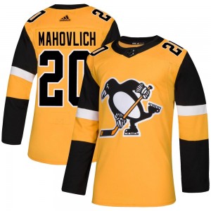 Men's Adidas Pittsburgh Penguins Peter Mahovlich Gold Alternate Jersey - Authentic