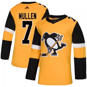 Men's Adidas Pittsburgh Penguins Joe Mullen Gold Alternate Jersey - Authentic