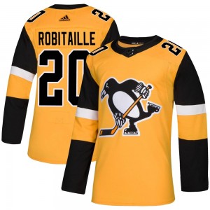 Men's Adidas Pittsburgh Penguins Luc Robitaille Gold Alternate Jersey - Authentic