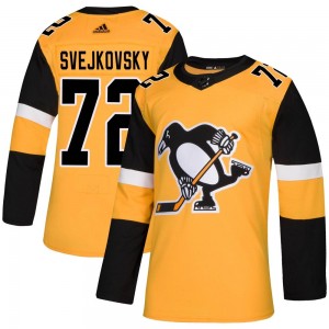 Men's Adidas Pittsburgh Penguins Lukas Svejkovsky Gold Alternate Jersey - Authentic