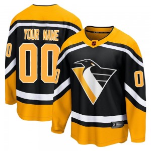 Youth Fanatics Branded Pittsburgh Penguins Custom Black Custom Special Edition 2.0 Jersey - Breakaway