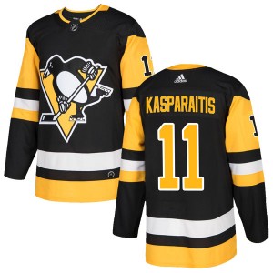 Men's Adidas Pittsburgh Penguins Darius Kasparaitis Black Home Jersey - Authentic